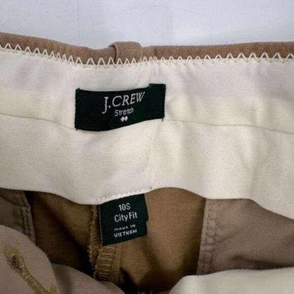 J. Crew women’s City Fit Broken-In Chino Bootcut Pants Size 10 Short Tan - Picture 8 of 11